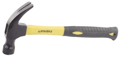 Молоток-гвоздодер STAYER "PROFESSIONAL" с фиберглассовой рукояткой, 680г
