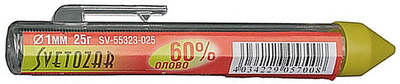 Припой СВЕТОЗАР оловянно-свинцовый, 60% Sn / 40% Pb, 100гр