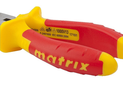 Длинногубцы прямые  Insulated, 160мм, двухкомпонентные рукоятки//MATRIX PROFESSIONAL