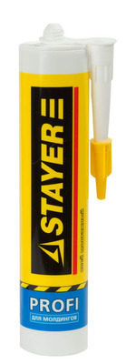 Клей монтажный STAYER Professional, для молдингов и панелей, 280мл (12шт)