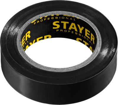 Изолента ПВХ, не поддерживает горение STAYER Protect-10, 10м (0,13х15 мм), черная