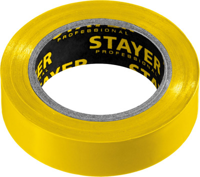 Изолента ПВХ, не поддерживает горение STAYER Protect-10, 10м (0,13х15 мм), желтая