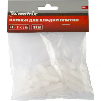 Клинья, 30х6х5мм, для кладки плитки, 100шт.//Matrix