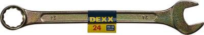 Ключ комбинированный, 24 мм, желтый цинк, DEXX