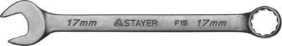 Ключ комбинированный 17 мм, гаечный, хромированный, STAYER "MASTER"