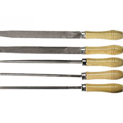 Набор напильников 200 мм деревянная ручка 5 шт // SPARTA