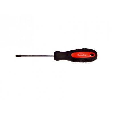 Отвертка Anti-slip, SL 4,0 х 100  мм, CrV, двухкомп. рукоятка // MATRIX