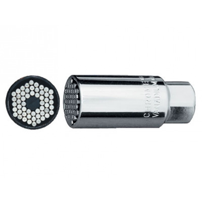 Головка торцевая многоразмерная (11-32 мм) под квадрат 1/2", CrV, хром. // Gross