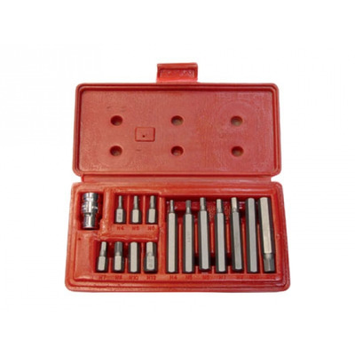 Набор бит TORX, хвостовик-шестигранник 10 мм, CrV, 15 шт.