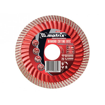 Диск алмазный отрезной турбированный 150 х 22,2 мм Turbo Extra // MATRIX PROFESSIONAL