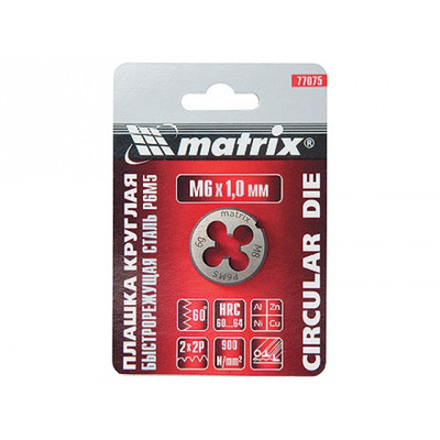 Плашка М10 х 1,5 мм Р6М5 // MATRIX
